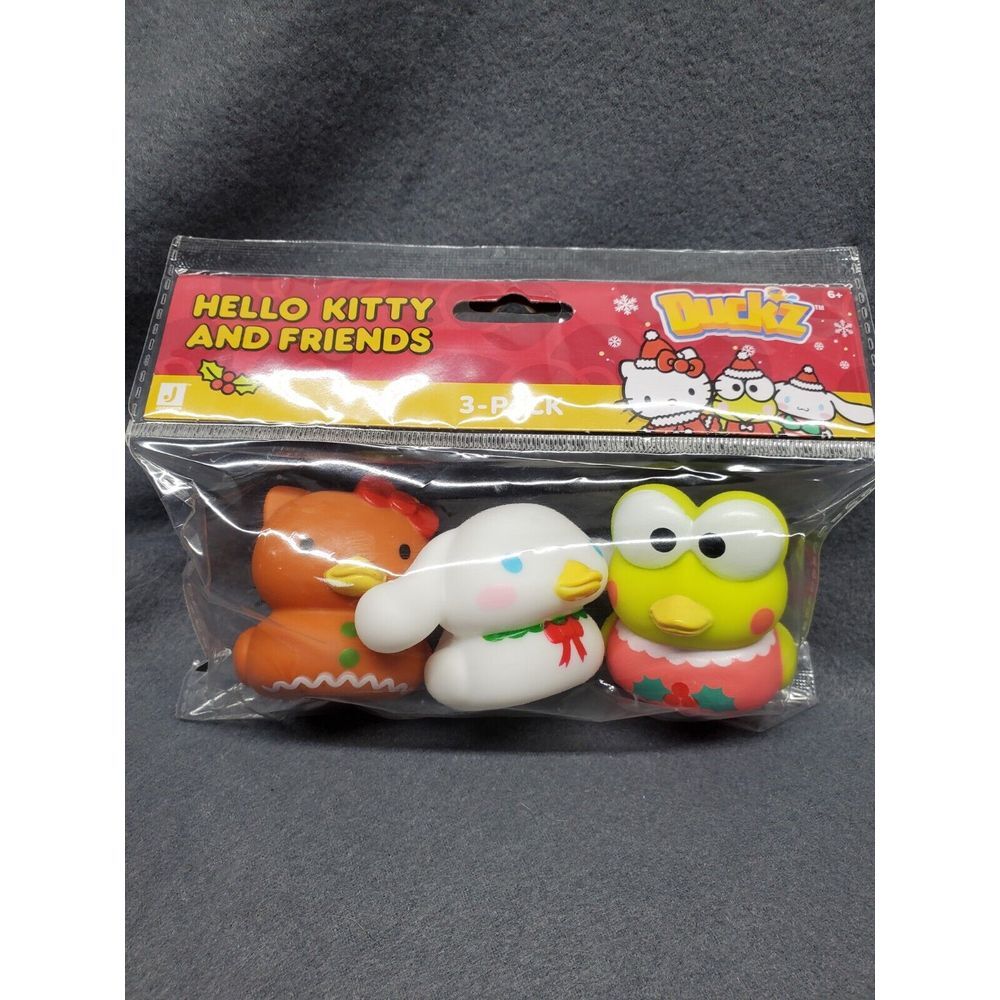 NEW-Hello‎ Kitty & and Friends Christmas Holiday Duckz Set Of 6 Rubber Ducks
